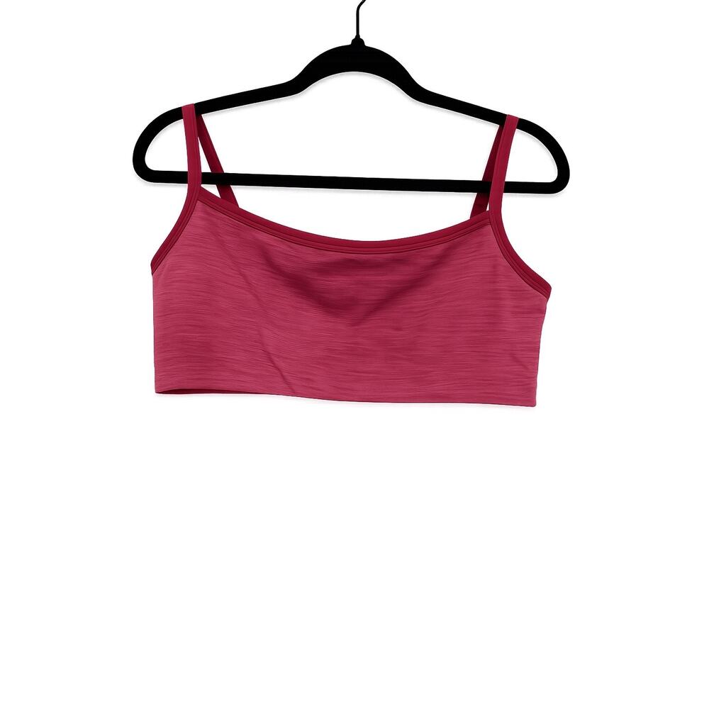 Vitality Daydream Block Square Bra Small Sangria Marl Pink Pilates Crop Top